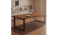 Rectangular Dining Table with Wooden Finish Modern Wooden Dining Table Brown Furniture Long for Apartment