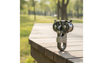 Compact Double-Pulley Trolley Automatic-Locking Aerial Traverse Line Pulley Trolley Aluminum Alloy High Strength for Climbers, Climbing