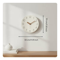 Silent Crystal Wall Clock Non-Ticking Modern Minimalist Clock 3D Engraved Numerals Nordic Design Timepiece for Office