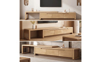Wooden TV Cabinet with Drawers Organized TV Stand with Drawers Sleek Lowboard Minimalist for Living Room