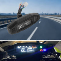 Universal Motorcycle Instrument Cluster with Sensor 12V Motorcycle Speedometer with Speed Sensor Multifunctional Digital Dashboard Allcomplete Unit for Garage Install