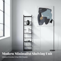 Space-Saving Tall Narrow storage unit Multi-Tier Storage Rack adaptable Display Shelf Stable Design for Apartment Dwellers, Students, Homeowners, Bedroom, Living Room, Small Spaces, Hallway