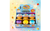12 Pieces Slow Rebound Steamed Bun Squishy Cartoon Face Bun-Shaped Squishy Toy Round Container Foam Press Toy Display Box