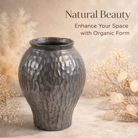 Wabi-Sabi Ceramic Vase, White Short Style