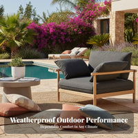 4 Pieces Waterresistant 4-Piece Conversation Set sun-resistant Patio Seating Nordic Design Outdoor Furnishing All-Weather for Hotel Managers, Business Owners, Terrace, Courtyard, Garden, Backyard