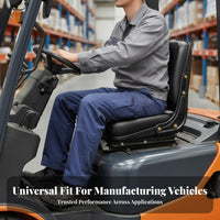 Forklift Seat Sturdy Construction Loader Seat High-Density Foam for Landscaping