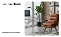 Upholstered Swivel Armchair Multi-Use Desk Chair With Armrests for Adults, Women