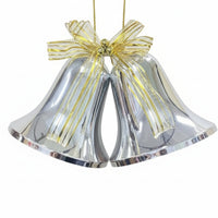 2 Pieces Oversized Christmas Bell Shiny Finish Jumbo Bell Decoration for Lobbies