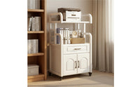 Rolling Storage Cabinet With Wheels Mobile Printer Simple Assembly Multi-Tier Printer Shelf for Study Room