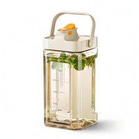 Wide-Mouth Drink Dispenser with Tap Transparent Fridge Water Jug with Spout Food-Grade Water Container with Spout Leak-Resistant for Families