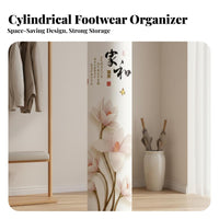 Rotating Shoe Organizer Space-Saving Design Cylindrical Shoe Rack Small Footprint Household Furniture for Apartment Dwellers, Entryway, Balcony