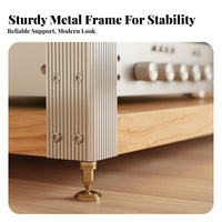 Wood and Aluminum Stereo Rack Shock Absorbing High-Fidelity Equipment Rack Modern Design Amplifier Stand for Audiophiles, Listening Room, Home Theater
