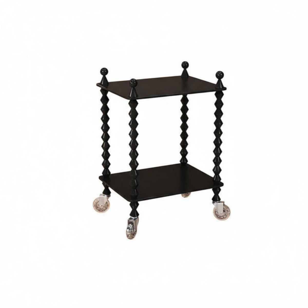 C-Shaped Rolling Cart Minimalist Aesthetic Nightstand Movable with casters Multi-Functional for Children, Apartment Dwellers