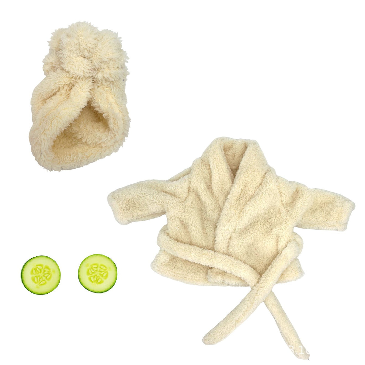 Goose Statue Bathrobe Set Includes Cucumber Eye Slices 23 Inch Goose Clothes