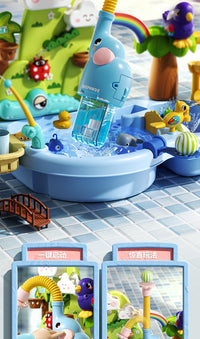 Cross-border Children's Simulation Electric Circulating Water Fishing Double Water Play Pool Slide Water Table Role-play Dishwasher Toy