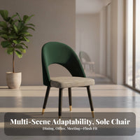Upholstered Shellspine-Support Chair Modern Design Seating Furniture Minimalist and Design Soft Upholstery for Readers, Bedroom