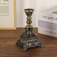 Metal Candle Holder Tall Stem Home Decor Accent Wide Top Cup