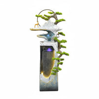 Chinese Design Floor Water Feature Feng Shui Design Water Feature Soothing Sounds Indoor Waterfall Water Feature for Business Owners, Living Room