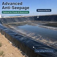 Smooth HDPE Pond Liner for Aquaculture Irrigation Reservoir Black 0.35mm Thick