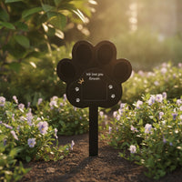 Weatherproof Paw Print Memorial Stake Easy to Install Pet Memorial Stake Decorative Pet Grave Marker Elegant for Garden