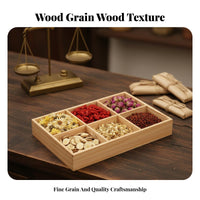 Keeps Items Separate Multicompartment Wooden Box Multifunctional Wooden Sorting Tray Natural Wood Look desktop Organizer Sturdy Construction for hot beverage lovers, Home Organizers, Desktop, Living Room, Kitchen, Bedroom