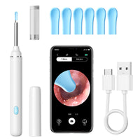 Visual Ear Cleaner with Clip, Tweezers, HD Light, Silicone