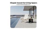 Foldable Canvas Recliner Japanese Design Lounge Chair Comfortable Minimalist Design for Readers, Seniors, Balcony, Patio