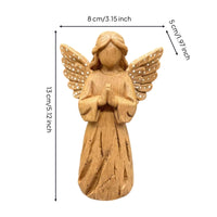 Faceless Angel Figurine Compact Angel with Praying Hands Spiritual Gift for Believers, Collectors, Desk, Home Decor