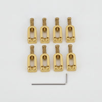 6 Pieces Tremolo Bridge Saddles Adjustable Guitar Bridge Saddles Compatible Hardware for Guitarists