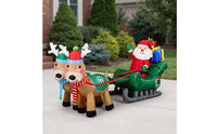 Lighted Inflatable with Reindeer