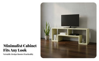 Space Saving Small TV Stand Easy to Assemble Simple TV Cabinet Sturdy Construction Television Cabinet Versatile Use for Apartment Dwellers, Homeowners, DIY Beginners, Bedroom, Entryway