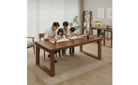Minimalist Solid Wood Dining Table Simple Rectangular Dining Table Natural Furniture Long-Lasting for Home Office