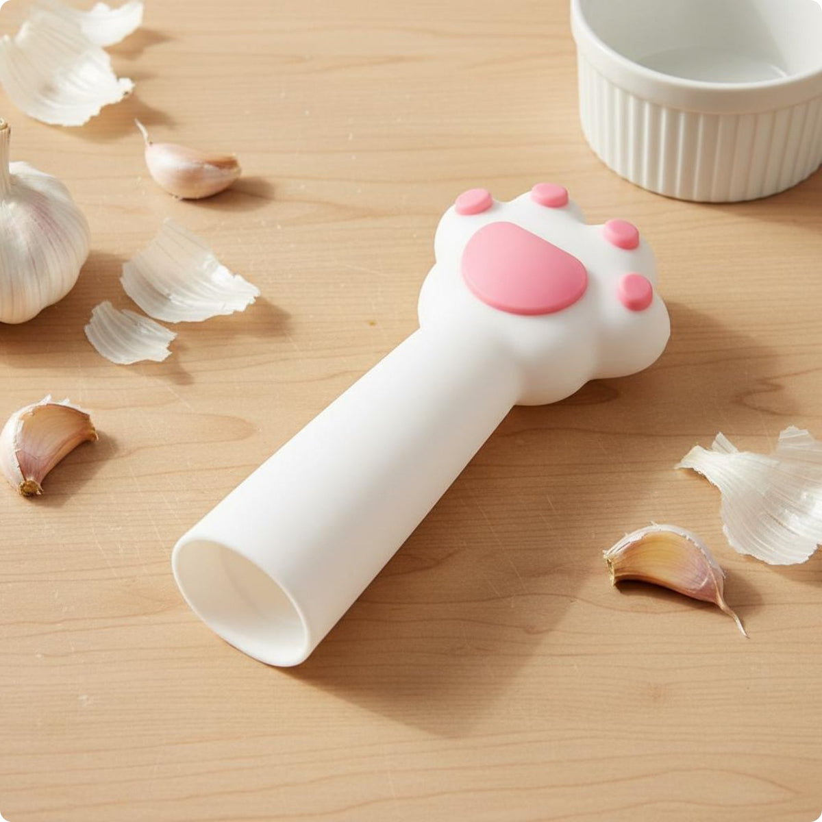 Silicone Garlic Skin Remover Handheld Feline Paw Garlic Skin Remover Easy to Use