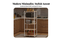 No Assembly Required Foldable Multi-Tier Rack Large Capacity foldable Rolling Shelf sturdy Duty Shelving Unit Movable with casters for Homeowners, Students, Office Workers, Kitchen, Pantry, Garage, Closet