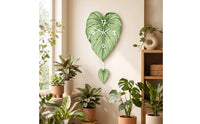 Foliage Wall Clock Easy to Hang Wall Clock with Hanging Leaf Modern for Bedroom