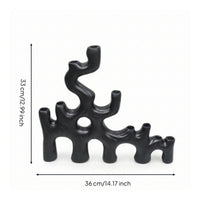 Candlestick Sculpture Sculptural Tree Candle Holder Decorative Resin Candlestick for Entryway Console