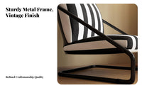 Striped Highspine Armchair mid-century modern styleera Modern design Home Furniture for Readers