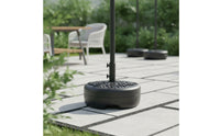 Fillable Half-Round Umbrella Base Weighted Half Round Umbrella Base Space-Saving Low-Profile for Balcony, Patio, Garden