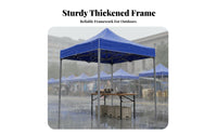 Folding Canopy Tent Foldable 4-Legged Rainproof Quick-Setup Gazebo for Market Vendors, Event Organizers, Backyard, Campsite, Picnics