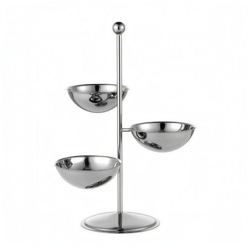 Three-Bowl Snack Simple to Clean to Clean Snack Stand Space Saving Countertop Fruit Organizer