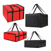 Meal Transport Bag Zipper Closure Insulated Food Delivery Bag Pizza Conveyance Pouch for Restaurants, Caterers, Picnics
