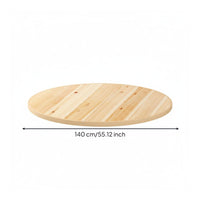 Large Round Dining Table with Built-in Rotating Turntable Wooden Top Foldable Design Portable Round Event Table Durable Fir Wood Construction Suitable for Family Gatherings Restaurants Banquets Conferences Home Decoration