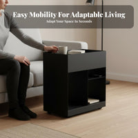 Mobile Bedside Cabinet Space-Saving Household Furniture Versatile Use for Adults
