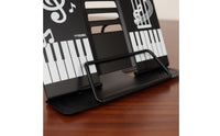 Eye-Friendly Portable Reading Stand Adjustable Angle Desktop Book Holder Foldable Sheet Music Stand Stable Base for Students, Children, Musicians, Study, Practice Room