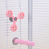 Budgie Toy Rotating Windmill, Suction Cup PLA Material Cockatiel Toy, Lovebird Toy and Gnaw Toy for Parrot Enrichment Bird Accessory Decor