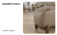 Piglet-Shaped Ottoman 150kg Load Capacity Upholstered Accent Stool Comfortable