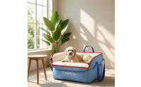 Car Dog Bed with Pockets Cushioned Dog Car Seat Soft for Young Dogs