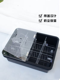 乌龟育苗盆隔离盒带盖龟缸蛋龟发色保温箱粪便分离过冬懒人饲养箱