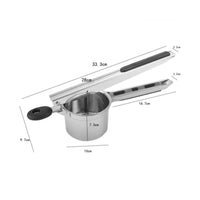 Multi-Functional Potato Masher with Interchangeable Discs Non-Slip Handles Stainless Steel Potato Ricer Manual Fruit Juicer for Parents
