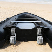 2 Pieces Inflatable Boat Positioning Wheels Portable Boat Positioning Trolley Wheels Foldable Marine Accessories for Dock, Marina
